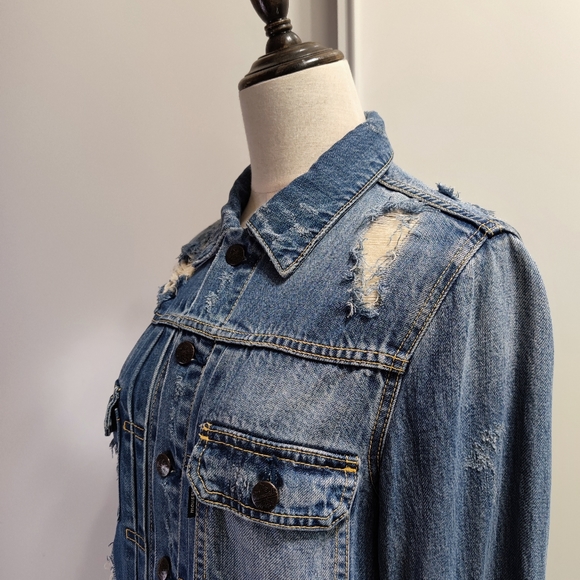 Light weight Crushed Denim Jacket - Picture 7 of 11